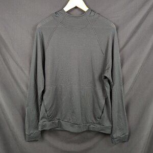 Patagonia Capilene Thermal Weight Hoodie Men's Medium Gray Waffle Knit Good